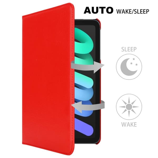 Deksel for iPad MINI 6 (8.3 tommer) Lommebokdeksel til Nettbrett UTEN Auto Wake Up, med stativfunksjon og elastisk båndlukking