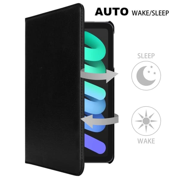 Deksel for iPad MINI 6 (8.3 tommer) Lommebokdeksel til Nettbrett UTEN Auto Wake Up, med stativfunksjon og elastisk båndlukking