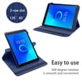 Pikkukuva 4 / 6: Alcatel 1T (7 Tulli) 2021 Suojakuori Suojakotelo Tablet Kotelo 60 astetta Faux Nahka Stand toiminto ja joustava hihna