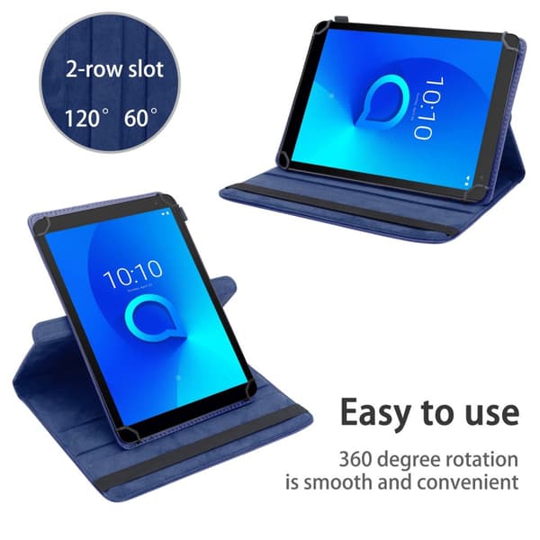 Alcatel 1T (7 Tulli) 2021 Suojakuori Suojakotelo Tablet Kotelo 60 astetta Faux Nahka Stand toiminto ja joustava hihna
