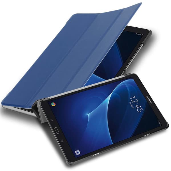 Skal för surfplatta för Samsung Galaxy Tab A 2016 (10.1 tum) Plånboksfodral Ultratunnt Skal med automatisk väckning och ståfunktion JERSEY MÖRK BLÅ