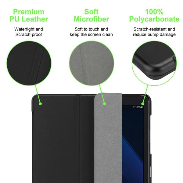 Samsung Galaxy Tab A 2016 (10.1 Zoll) Lompakkokotelo Matkapuhelinkotelo Suojakuori Ultra Thin Suojakotelo Auto Wake Up ja Stand-toiminto