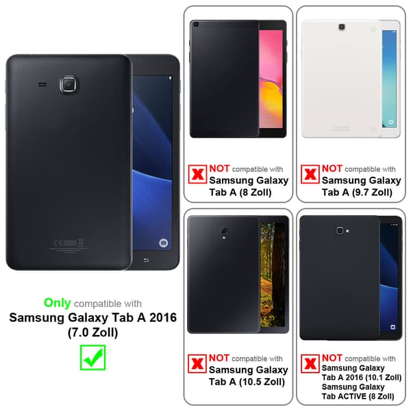 Deksel til Samsung Galaxy Tab A 2016 (7.0 tommer) Lommebokdeksel til Nettbrett UTEN automatisk oppvåkning og stativfunksjon