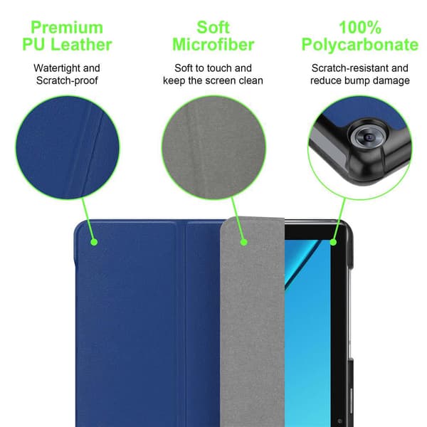 Deksel for Huawei MediaPad M5 / M5 PRO (10.8 tommer) Ultratynt Lommebokdeksel til Nettbrett med automatisk oppvåkning og stativfunksjon