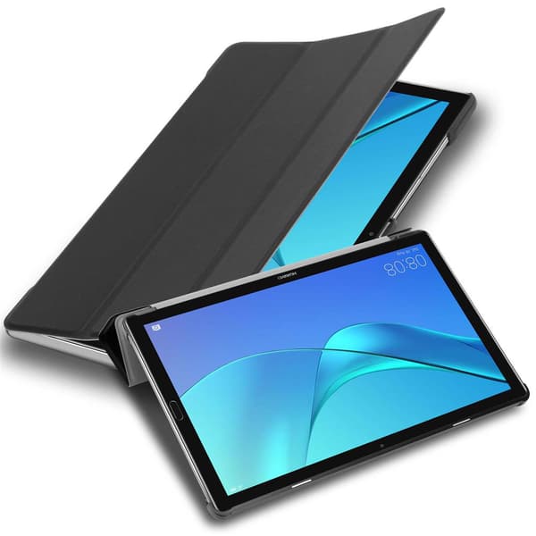 Skal för surfplatta för Huawei MediaPad M5 / M5 PRO (10.8 tum) Plånboksfodral Ultratunnt Skal med automatisk väckning och ståfunktion SATIN SVART