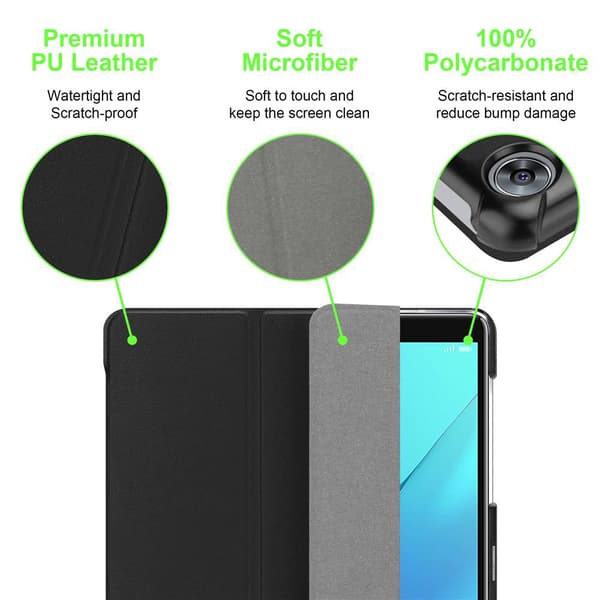 Huawei MediaPad M5 8 (8.4 Zoll) Lompakkokotelo Matkapuhelinkotelo Suojakuori Ultra Thin Suojakotelo Auto Wake Up ja Stand-toiminto