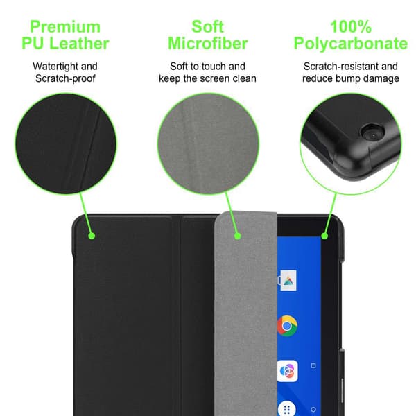 Deksel til Lenovo Tab M10 (10.1 tommer) TB-X505F Lommebokdeksel til Nettbrett UTEN automatisk oppvåkning og stativfunksjon