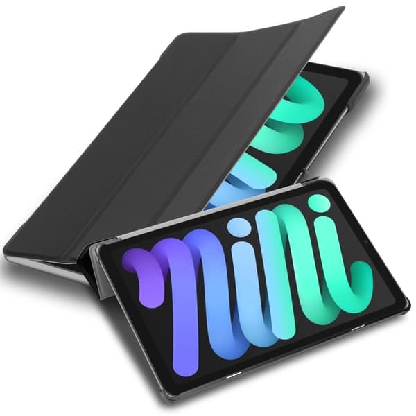 Skal för surfplatta för iPad MINI 6 (8.3 tum) Plånboksfodral Ultratunnt Skal med automatisk väckning och ståfunktion SATIN SVART