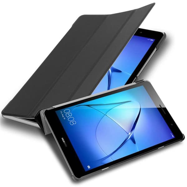 Skal för surfplatta för Huawei MediaPad T3 8 (8.0 tum) Fodral Ultratunnt Mobilskydd UTAN automatisk väckning och ståfunktion SATIN SVART