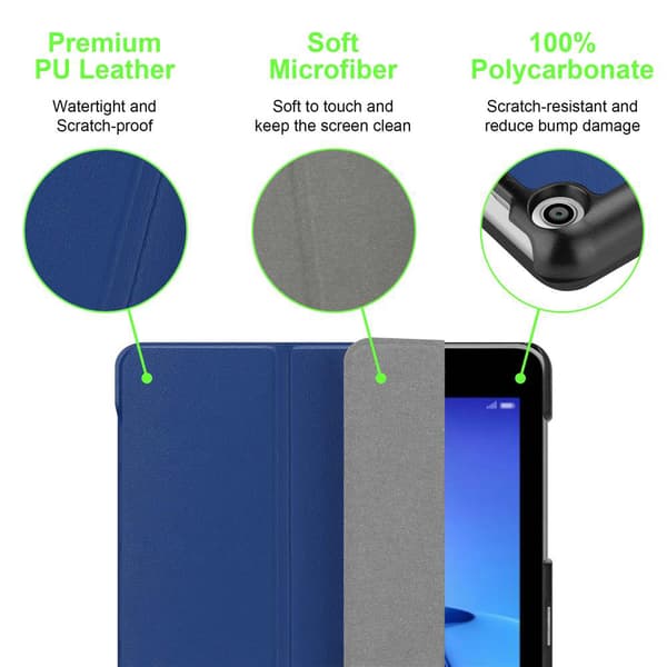 Huawei MediaPad T3 8 (8.0 Tulli) Lompakkokotelo Matkapuhelinkotelo Suojakuori Ultra Thin Suojakotelo ilman Auto Wake Up ja Stand-toiminto