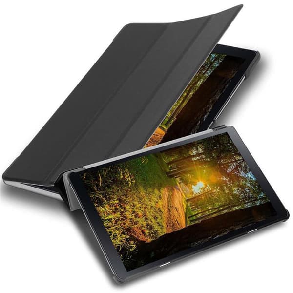 Skal för surfplatta för Samsung Galaxy Tab A (10.5 tum) Plånboksfodral Ultratunnt Skal med automatisk väckning och ståfunktion SATIN SVART