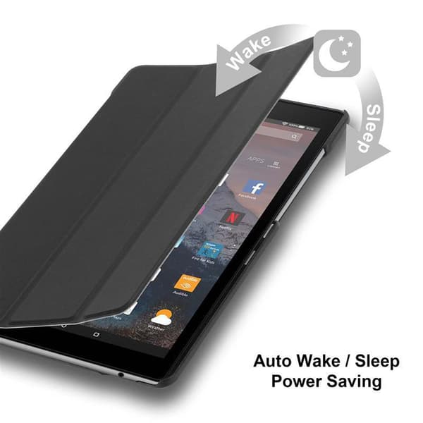 Deksel for Kindle FIRE HD 10 2017 (7. Gen.) Ultratynt Lommebokdeksel til Nettbrett med automatisk oppvåkning og stativfunksjon