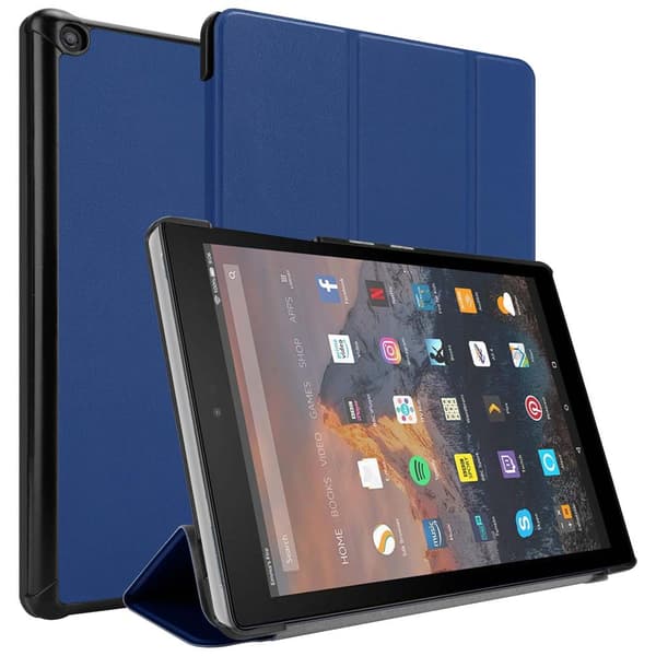 Deksel for Kindle FIRE HD 10 2017 (7. Gen.) Ultratynt Lommebokdeksel til Nettbrett med automatisk oppvåkning og stativfunksjon