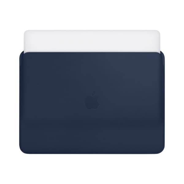 Lækkert Apple læder sleeve til MacBook 13". Midnight Blue.