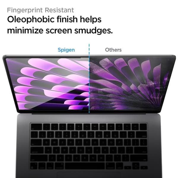Spigen Macbook Air 15 M2 (A2941)/M3 (A3114) Skærmbeskytter GLAS.tR Slim
