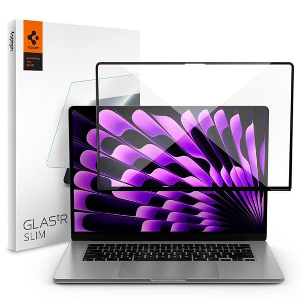 Spigen Macbook Air 15 M2 (A2941)/M3 (A3114) Skærmbeskytter GLAS.tR Slim