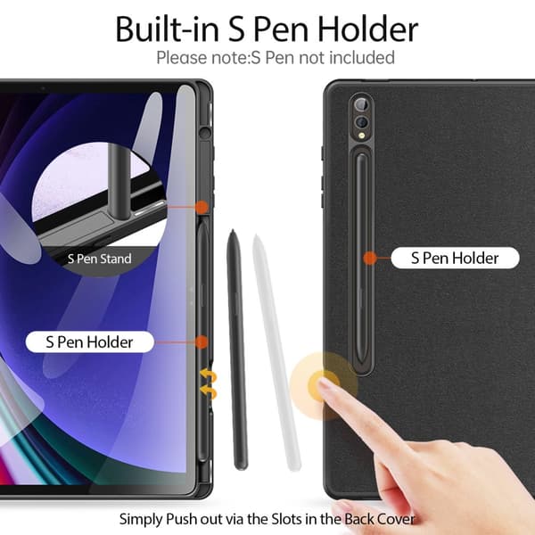 INF Kolminkertainen telinekotelo Samsung Tab S9 Plus -puhelimelle