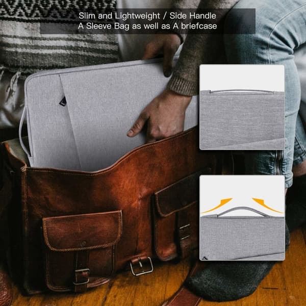INF Laptopfodral 14.1 tum/15.4 tum canvas Grå