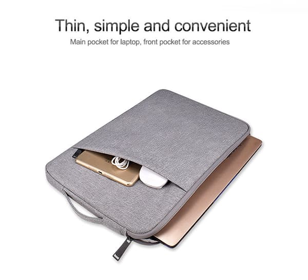INF Laptopfodral 14.1 tum/15.4 tum canvas Grå