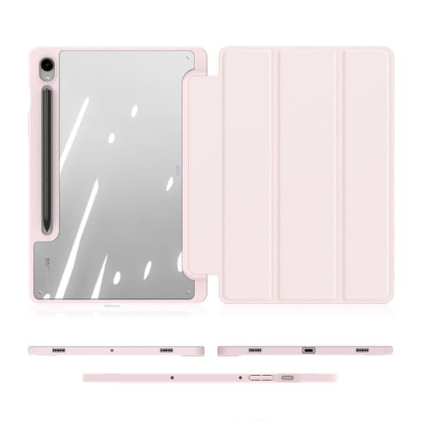 DUX DUCIS Samsung Tab S9/S9 FE TOBY Series Trifold Flip Cover - Pink