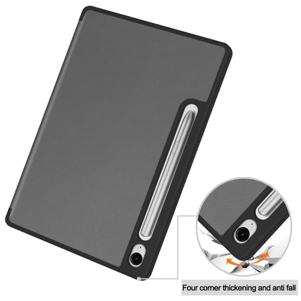 SKALO Samsung Tab S9/S9 FE Trifold Flip Cover - Grå
