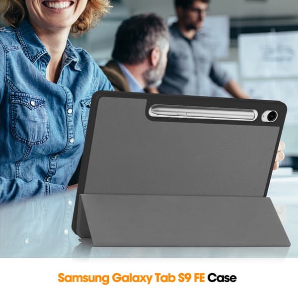 SKALO Samsung Tab S9/S9 FE Trifold Flip Cover - Grå