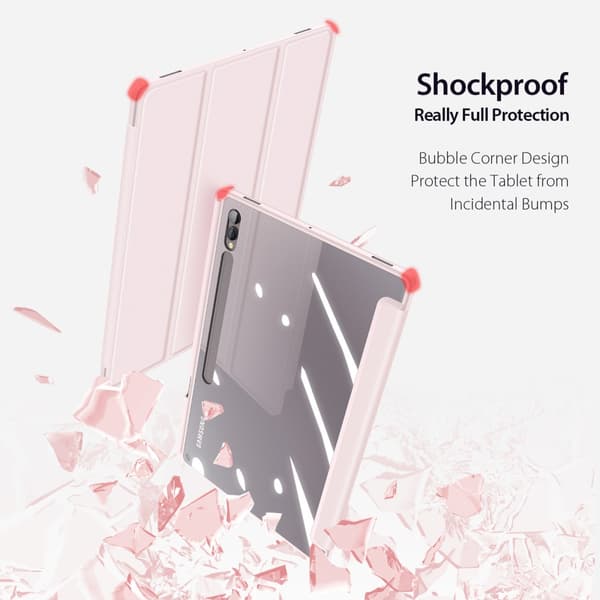 DUX DUCIS Samsung Tab S9 Ultra TOBY Series Trifold Suojakotelo - Vaaleanpunainen
