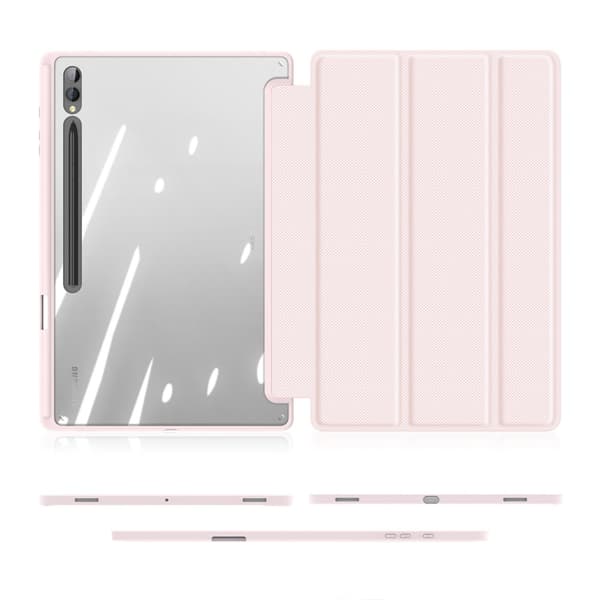 DUX DUCIS Samsung Tab S9 Ultra TOBY Series Trifold Suojakotelo - Vaaleanpunainen