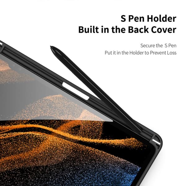 DUX DUCIS Samsung Tab S9 Ultra TOBY Series Trifold Suojakotelo - Musta