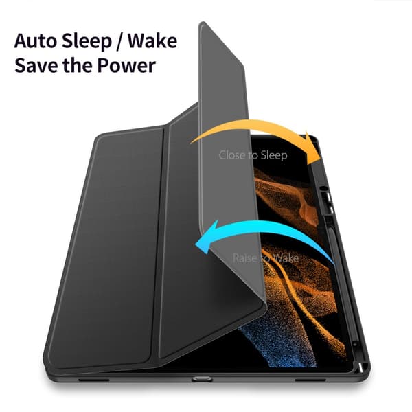 DUX DUCIS Samsung Tab S9 Ultra TOBY Series Trifold Suojakotelo - Musta