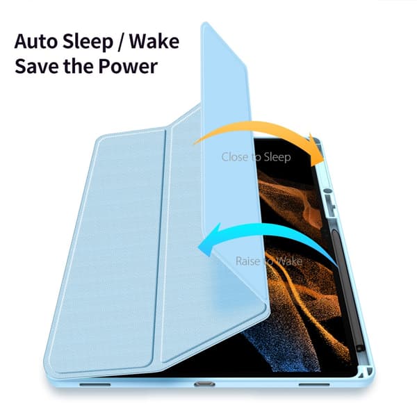 DUX DUCIS Samsung Tab S9 Ultra TOBY Series Trifold Flip Cover - Turkis