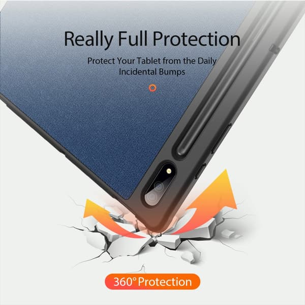 DUX DUCIS Samsung Tab S9 Ultra DOMO Series Trifold Suojakotelo - Sininen