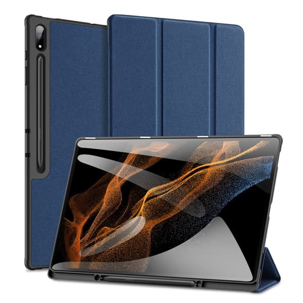 DUX DUCIS Samsung Tab S9 Ultra DOMO Series Trifold Suojakotelo - Sininen