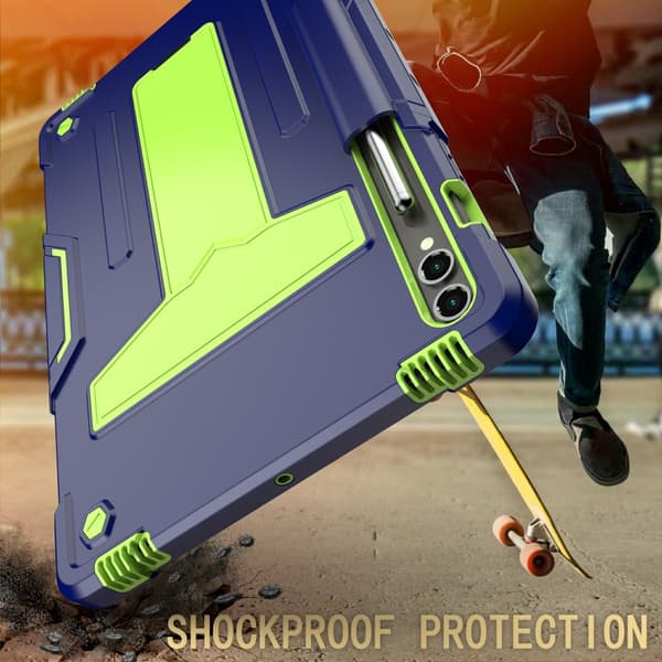 SKALO Samsung Tab S9+/S9+ FE Extra Stöttåligt Armor Shockproof Skal - Grön