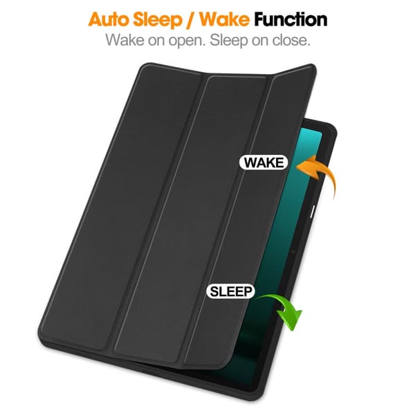 SKALO Samsung Tab S9+/S9 FE+ Trifold Flip Cover - Sort