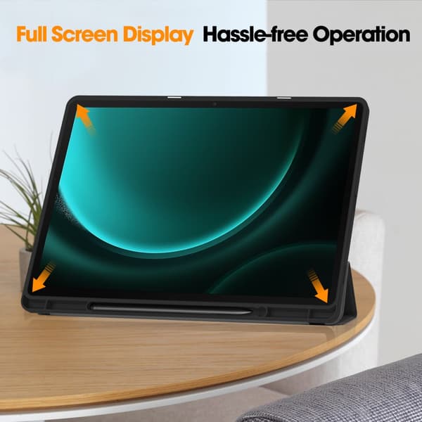 SKALO Samsung Tab S9+/S9 FE+ Trifold Flip Cover - Sort