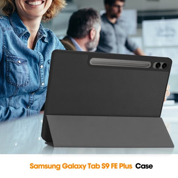 SKALO Samsung Tab S9+/S9 FE+ Trifold Flip Cover - Sort