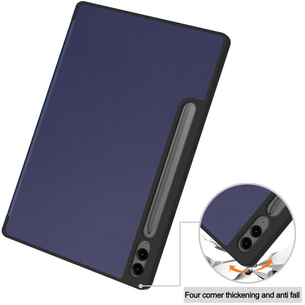 SKALO Samsung Tab S9+/S9 FE+ Trifold Flip Cover - Mørkeblå