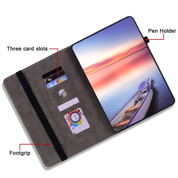 SKALO Samsung Tab S9+/S9 FE+ Mandala Butterfly Fodral - Blå