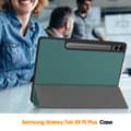Miniatyrbild 7 av 10: SKALO Samsung Tab S9+/S9 FE+ Trifold Fodral - Grön