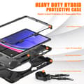 Pikkukuva 6 / 7: SKALO Samsung Tab S9+/S9 FE+ Extra Shock Resistant Armor Handle Kuori Olkahihnalla - Musta