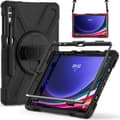 Pikkukuva 2 / 7: SKALO Samsung Tab S9+/S9 FE+ Extra Shock Resistant Armor Handle Kuori Olkahihnalla - Musta