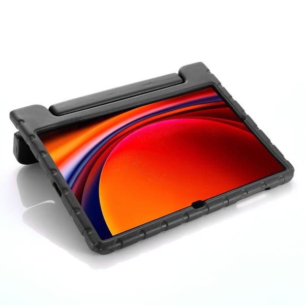 SKALO Samsung Tab S9+/S9 FE+ Skal med handtag/ställ - Svart