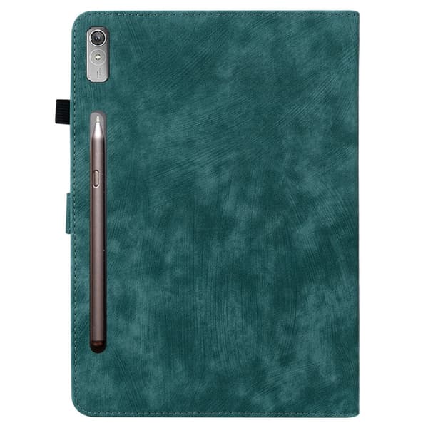 SKALO Lenovo Tab P12 Cute Tiger PU-Läder Fodral - Grön