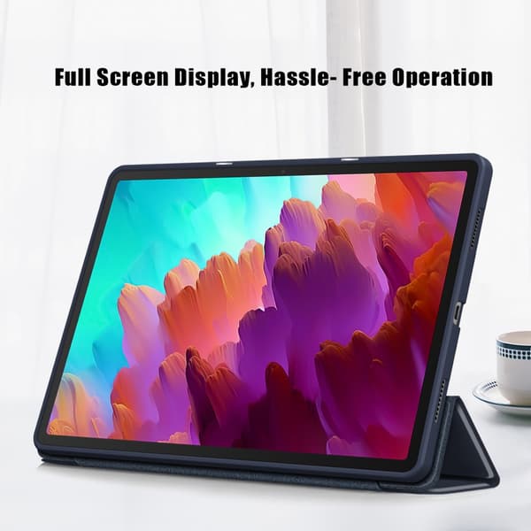 SKALO Lenovo Tab P12 Trifold Flip Cover - Mørkeblå
