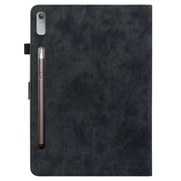 SKALO Lenovo Tab P12 Cute Tiger PU-nahkainen Lompakkokotelo - Musta