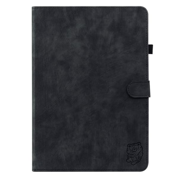 SKALO Lenovo Tab P12 Cute Tiger PU-nahkainen Lompakkokotelo - Musta