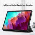 Miniatyrbillede 5 af 11: SKALO Lenovo Tab P12 Trifold Flip Cover - Sort