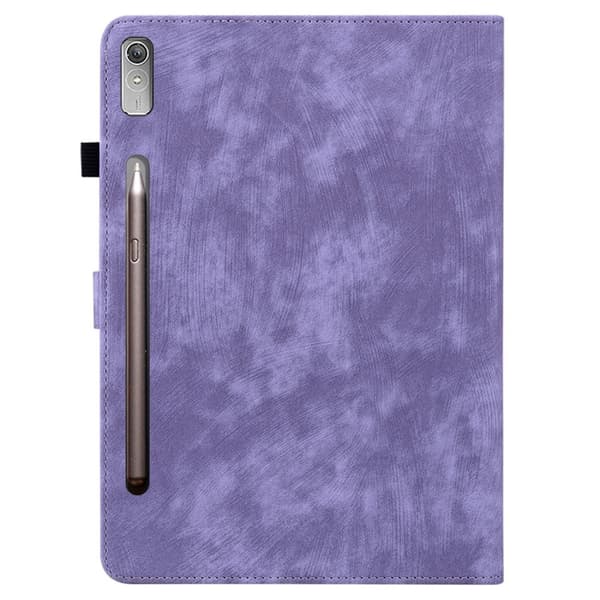 SKALO Lenovo Tab P12 Cute Tiger PU-læder Flip Cover - Lilla