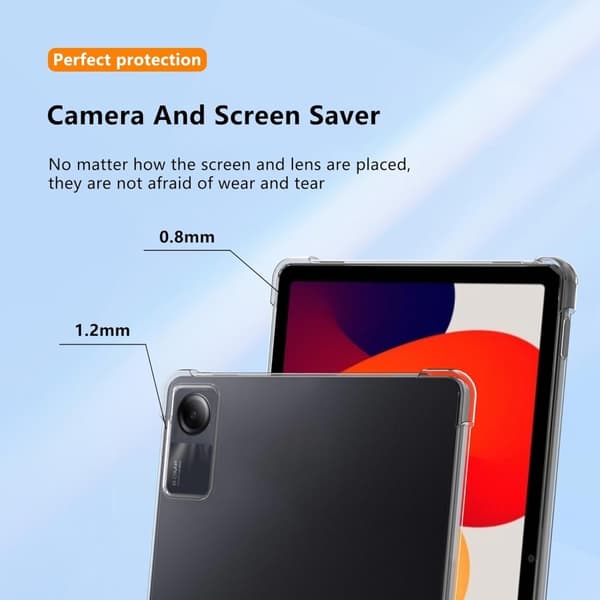 SKALO Xiaomi Redmi Pad SE TPU Suojakuori - Läpinäkyvä